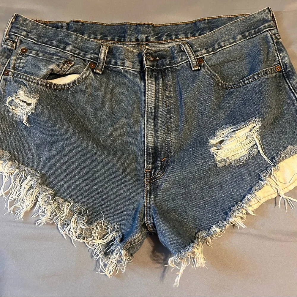 Levi’s 505 Distressed Jean Shorts